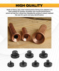 VARGTR 7-piece double flare tubing adapters set with copper flare heads and black plastic caps for 3/16–5/8 in tubes