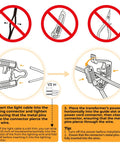 Low Voltage Landscape Lighting Wire Connector Kit For 10/12/14/16/18 Gauge with installation instructions and safety tips.