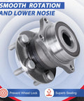 Rear Wheel Hub Bearing Assembly 512401 OE Replacement Compatible With Subaru Legacy 2010 To 2014 Outback 2010 To 2014