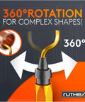 11 Blades Deburring Tool With Metal Storage Box 360 Degree Rotating Blade Manual Deburring Tool For Metal Resin Steel PVC And 3D Printing Built In Handle Storage For Quick Access showcasing 360-degree rotation for complex shapes.