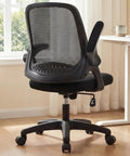 Ergonomic Office And Gaming Chair With Lumbar Support And Breathable Mesh Back Adjustable Height Swivel Rolling Wheels Flip Up Arms