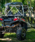High Clearance Boxed Rear Radius Arms Beefed Up For Polaris RZR XP 900 And XP 4 900 2011 To 2014 Black Finish Heavy Duty Welded Strength Upgrade For Tough Trails And More Maneuverability on Polaris RZR rear suspension