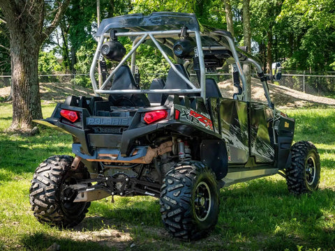 High Clearance Boxed Rear Radius Arms Beefed Up For Polaris RZR XP 900 And XP 4 900 2011 To 2014 Black Finish Heavy Duty Welded Strength Upgrade For Tough Trails And More Maneuverability on Polaris RZR rear suspension