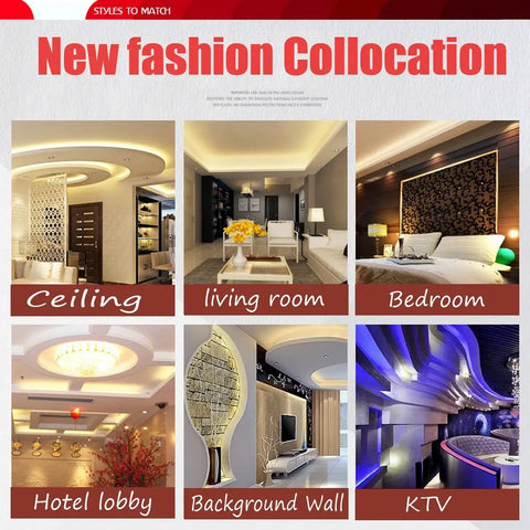 Decorative lighting setups using Rgb Led Strip Light With Remote 110V To 120V Waterproof Flexible 30m Smd5050 Rope Light in various rooms