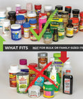 Super Darn Handy Pull And Spin Cabinet Caddy Spice Rack Organizer For Kitchen Pantry Organization with small jars shown.