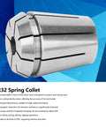 Super Durable ER32 Spring Collet Chuck for Precision CNC Milling And Drilling With Dust Blocking Design And 10 mm Clamping Range For Heavy Duty Industrial Engraving Machine Accessory close-up view on a blue background.