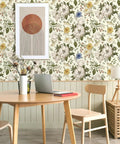 Room with Vintage Floral Peel And Stick Wallpaper For Walls And Cabinets Removable Vinyl Peonies In Bedrooms Nurseries