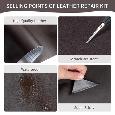 Self Adhesive Leather Repair Patch Kit For Couches Sofas And Car Seats Ultra Durable PU Vinyl Leather Repair Tape Waterproof