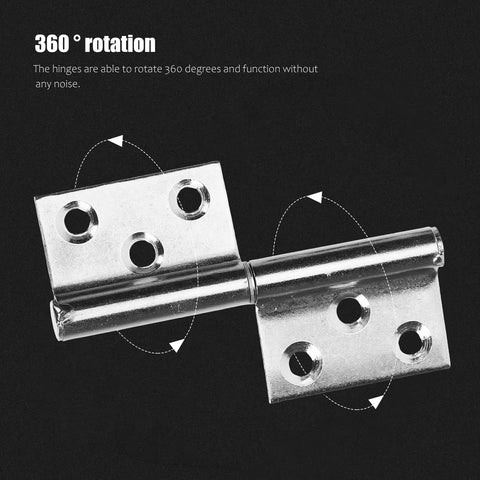 Detachable Stainless Steel Door Hinges Set For Wood And Furniture, Rising Butt Hinges With Multi Hole Fitting