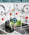 Eyewash Faucet Attachment Kit For Sink Mount Easy Install Emergency Eye Wash Station With Universal Adapters OSHA Approved First Aid Eye Flush Unit Keeps Sink Functional While Delivering Continuous Safe Eyewash installed on kitchen sinks