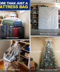 Two Pack Mattress Bags For Moving And Storage Fits King Or Queen Size Waterproof Tear Resistant 2 Mil Heavy Duty Mattress Covers 107 By 78 By 14 Inches Airtight Dust And Moisture Protection used for various storage needs