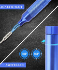 All-In-One Pen Style Precision Screwdriver Set With 12 Double-Ended Bits S2 Steel For Eyeglasses, Watches, Jewelry And Electronics