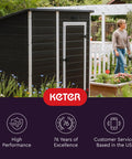 4x6 Resin Outdoor Storage Shed With 139 Cu Ft Of Space For Patio Furniture Garden Tools Bikes Beach Chairs And Lawn Mower
