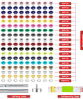 Colorful Grommet And Eyelet Kit With 680 Pieces In 17 Colors Includes Three Sixteenths Inch Metal Eyelets For Shoes Belts