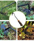Three Piece Weed Puller Tool Set For Easy Weeding Portable Garden Weeder Hand Tool in use in various garden settings