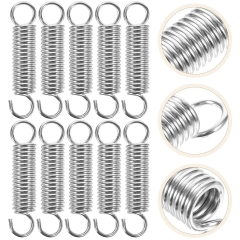 10 Pack Extension Springs Set Stainless Steel Small Tension Springs For Return And Pull Mechanisms Heavy Duty Coil Kit