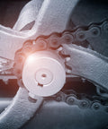 Roller Chain Sprocket 18 Tooth B Type 25mm Bore Three Eighths Inch Pitch A3 Steel Hardened Teeth on machine assembly