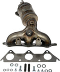 Front Manifold Converter Direct Replacement With Gaskets And Downpipe Hardware For Select Mitsubishi Models Not CARB Compliant Made In USA Easy Install And Plug And Play With OEM Like Fit shown with hardware