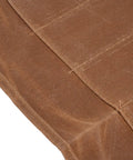 Close-up of Seven Slot Waxed Canvas Chef Knife Roll Bag For Outdoor Camping And Travel Durable Knife Case with visible stitching.