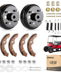 Rear Brake Hub Drum Repair Kit With Shoes And Springs For EZGO TXT PDS Electric Golf Carts 1997 Up One Stop Brake Maintenance Bundle
