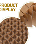 Two Pack Corrugated Cardboard Dividers For Kitchen Gear And Mugs, Reusable Shock Absorbing Paper Inserts With Khaki Kraft Paper, Lightweight Protective Packaging, Custom Fit Interlocking Grid Dividers For Shipping And Storage, shown in grid and fold views