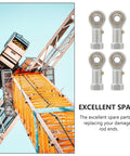 4Pc Garage Ready Threaded Rod End Bearings Equipped With Female Fish Eye Ball Joint Interface For Ironclad Industrial Power Transmission and Mechanical Linkage Systems with crane backdrop.