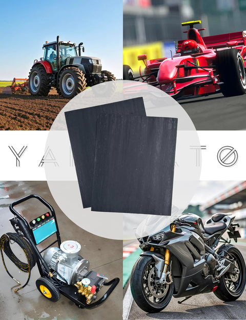 Black 1.2mm gasket paper sheets; non-asbestos automotive engine seal material for DIY rebuild