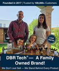 Family with children showcasing brass garden hose shut off valves on table, Founded in 2017, Trusted by 100,000+ customers.
