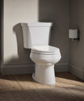 White ceramics Powerful Class Five Toilet with Bulk Waste Flush and 3 Bolt Quick Install in modern bathroom corner
