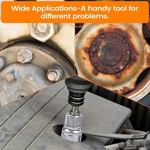 Heavy Duty Bolt Extractor Kit Made From Chrome Vanadium Steel For Tough Jobs, Perfect Universal Screw Remover Tool To Pull Broken Bolts Fast And Easy In Your Garage, used on rusted bolts