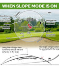 Golf Rangefinder With Slope Switch And Flag Pole Locking Vibration 800 Yard Range 6x Magnification display diagram
