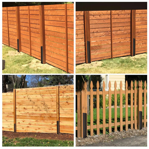 Heavy Duty Steel Fence Post Repair Kit With Double Ground Spikes And Post Anchors For Damaged Fence Gates Sign Posts Or Mailboxes