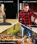 3-in-1 functionality of the 5 Gallon Wet Dry Vacuum With 2.0 Peak HP Power, showing dry, wet, and blow cleaning operations