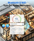 Home energy management with 48V 100Ah LiFePO4 Battery With Bluetooth For Solar Storage And Home Backup Power display