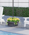 Beefy Heavy Duty Outdoor Umbrella Base Foldable Fillable With Sand Or Water Up To 110 Lbs Adjustable Fit For Patio Garden