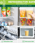 Twenty Pack 32 Oz Deli Containers With Lids Airtight Food Storage For Takeout And Meal Prep Freezer Safe Dishwasher Safe