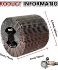 4.7 By 4 Inch Surface Conditioning Drum With 80 Grit Emery Cloth For Burnishing Machines, Fast Heat Dissipation With Open Cooling