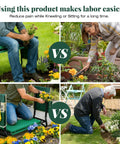 Garden Kneeler and Seat With Extra Wide 8 Inch Thick Pad, Heavy Duty Foldable Kneeling Bench With Two Tool Pouches in use