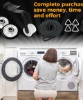 All In One Dryer Repair Kit With Upgraded Drum Roller Idler Pulley And Belt For Common Dryers Fits Whirlpool Kenmore Maytag and Amana Models