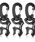 Three Pack Diving Hose Holder Clips For BCD Hose Management Double Hose Clips With Snap Hook Buckle