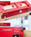 Pro Grade Heavy Duty Aluminum Door Hinge Router Jig With Scale Adjustable Mortise Template Kit for 2.5 to 5 in hinges close-up