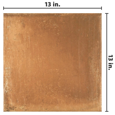 Rustic Cotto 13x13 Porcelain Tile For Floor And Wall, Glazed Textured Finish With Medium Sheen, 13x13 in size, single tile.