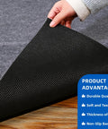 Close-up of Triple Layer Garage Floor Mat With Waterproof Barrier And Non Slip Backing Heavy Duty Reusable Absorbent Surface For Oil Spills