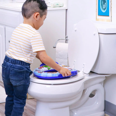 Ultra Comfy Toddler Potty Training Seat With Rock Solid Side Handles And Dead Simple Rinse Off Design Made In Usa Thick Cushion Pad That Sits Like A Dream On Standard Toilet Bowls Daily Staple