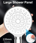 Filtered Shower Head With High Pressure Hard Water Filter, Water Softener Shower Head For Hard Water, front view highlighting nozzle design