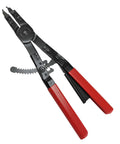 Heavy Duty Workhorse 16 Inch Snap Ring Pliers Set, 2 Piece, internal and external pliers with red handles and interchangeable tips.