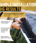 Demonstrating installation of 5.25-Inch Gutter Guard Brush Inserts Kit, 120 Feet Of DIY Leaf Filter For 6-Inch Oversize Gutters.