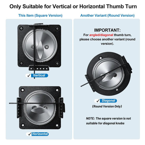 Deadbolt Lockout Device Block Thumb Turn Kid Safe, Child Proof Safety Cover For Dead Bolt with square and round variants