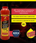 Severe Instant Quiet Lubricant For Engine Transmission And Power Steering Kills Knocks And Ticks Reduces Friction Prevents Wear Ideal For High Mileage Cars 8 Oz Bottle 6 Pack red bottle
