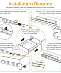 20 Inch Full Extension Drawer Slides With Soft Close installation diagram for steel ball bearing cabinet drawer rails